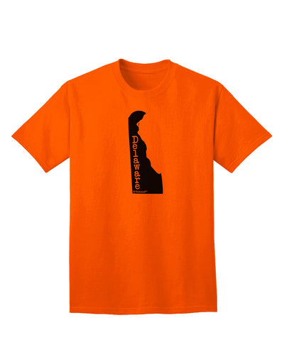 Delaware - United States Silhouette Adult T-Shirt by TooLoud-Mens T-shirts-TooLoud-Orange-Small-Davson Sales