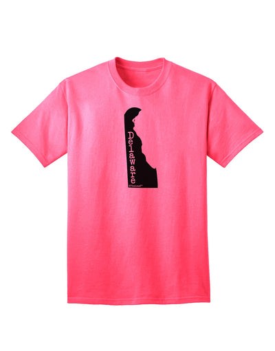 Delaware - United States Silhouette Adult T-Shirt by TooLoud-Mens T-shirts-TooLoud-Neon-Pink-Small-Davson Sales