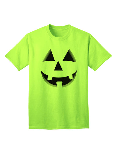 Delightful Jack O' Lantern Pumpkin Face - Adult T-Shirt for Festive Fun-Mens T-shirts-TooLoud-Neon-Green-Small-Davson Sales