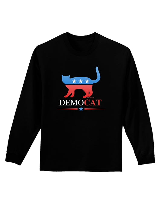 DemoCAT Adult Long Sleeve Dark T-Shirt-TooLoud-Black-Small-Davson Sales