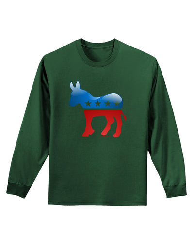 Democrat Bubble Symbol Adult Long Sleeve Dark T-Shirt-TooLoud-Dark-Green-Small-Davson Sales