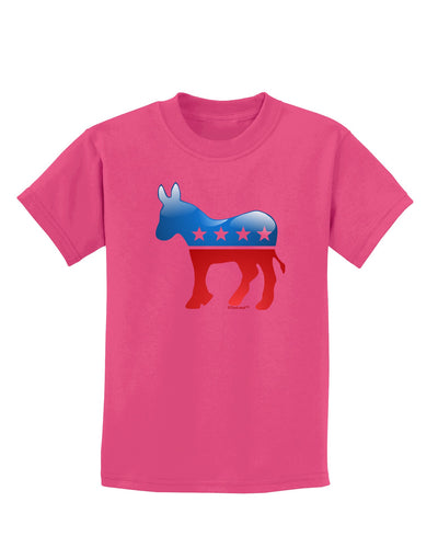 Democrat Bubble Symbol Childrens Dark T-Shirt-Childrens T-Shirt-TooLoud-Sangria-X-Small-Davson Sales