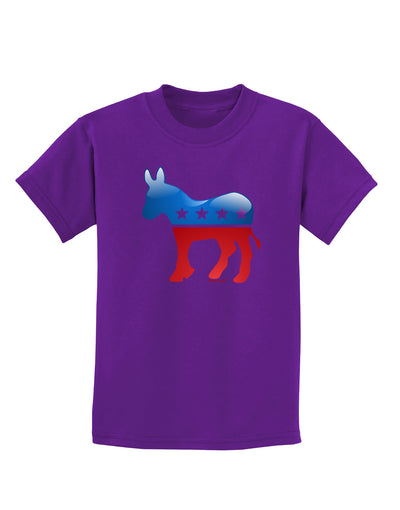 Democrat Bubble Symbol Childrens Dark T-Shirt-Childrens T-Shirt-TooLoud-Purple-X-Small-Davson Sales