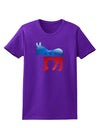 Democrat Bubble Symbol Womens Dark T-Shirt-TooLoud-Purple-X-Small-Davson Sales