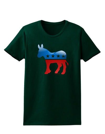 Democrat Bubble Symbol Womens Dark T-Shirt-TooLoud-Forest-Green-Small-Davson Sales