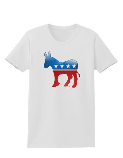 Democrat Bubble Symbol Womens T-Shirt-Womens T-Shirt-TooLoud-White-X-Small-Davson Sales