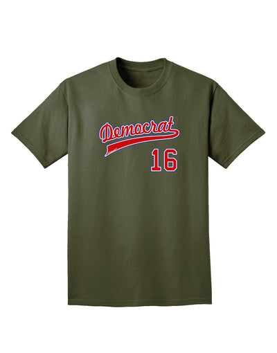 Democrat Jersey 16 Adult Dark T-Shirt-Mens T-Shirt-TooLoud-Military-Green-Small-Davson Sales