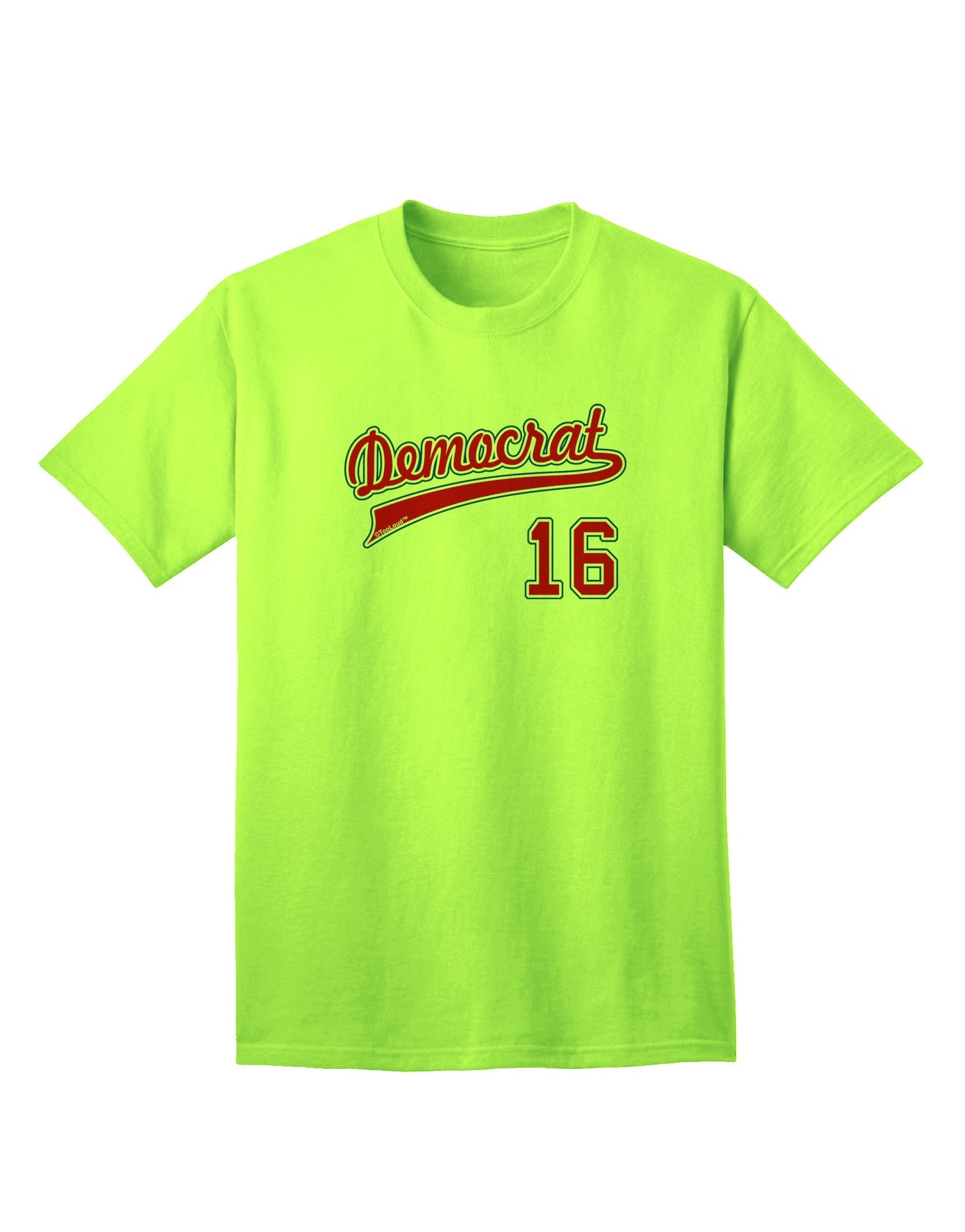 Democrat Jersey 16 Adult T-Shirt-unisex t-shirt-TooLoud-Neon-Green-Small-Davson Sales