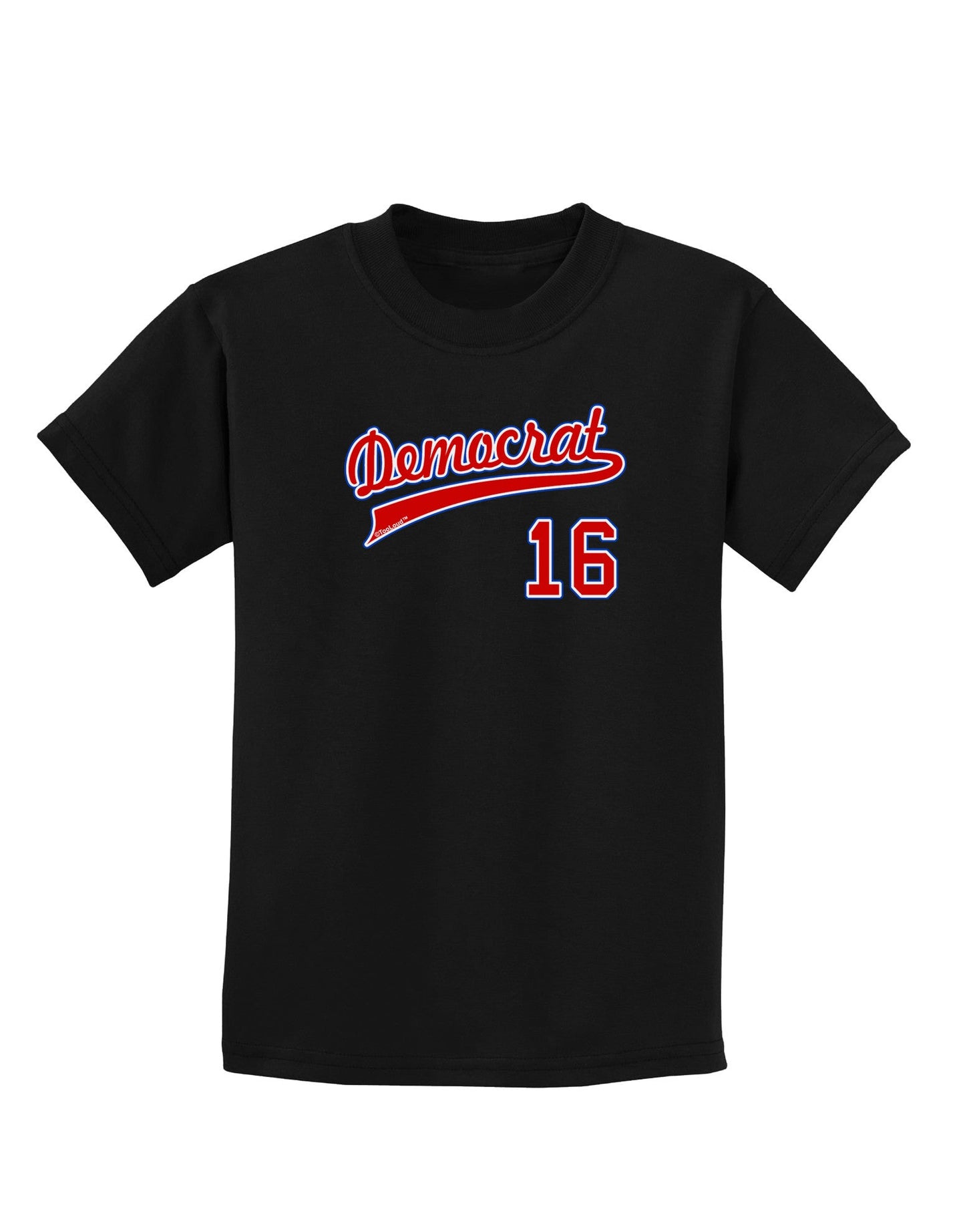 Democrat Jersey 16 Childrens Dark T-Shirt-Childrens T-Shirt-TooLoud-Black-X-Small-Davson Sales