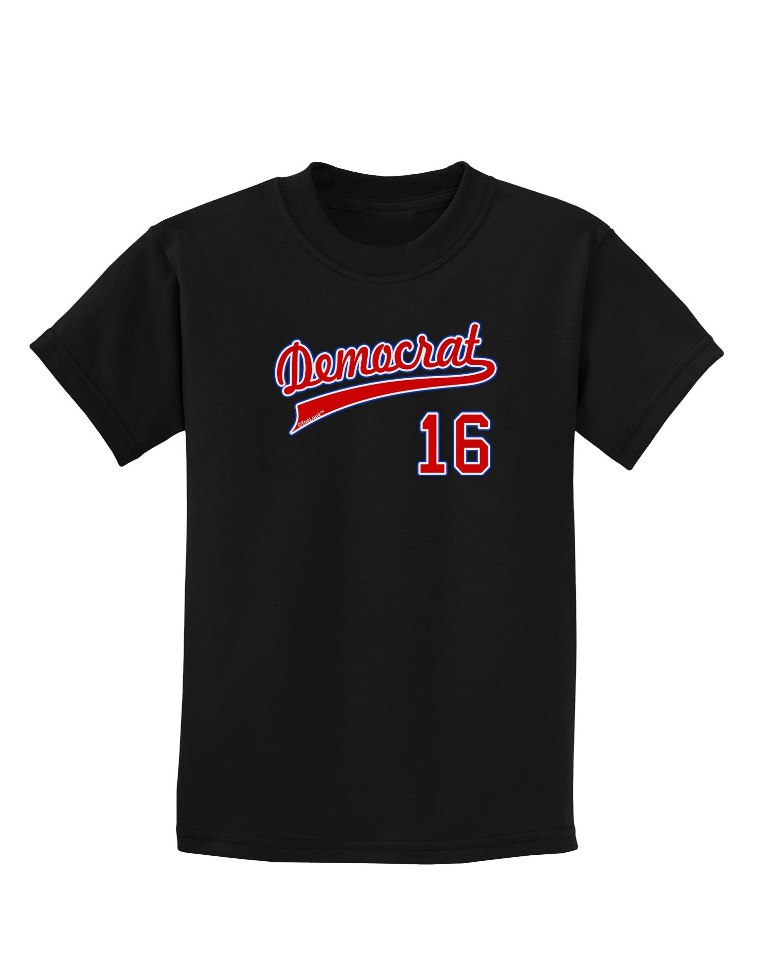 Democrat Jersey 16 Childrens Dark T-Shirt-Childrens T-Shirt-TooLoud-Black-X-Small-Davson Sales