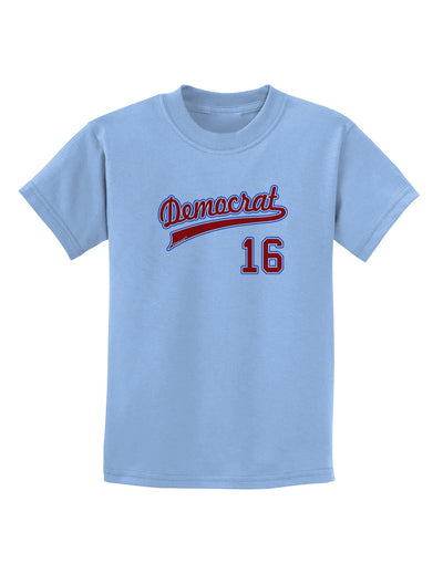 Democrat Jersey 16 Childrens T-Shirt-Childrens T-Shirt-TooLoud-Light-Blue-X-Small-Davson Sales