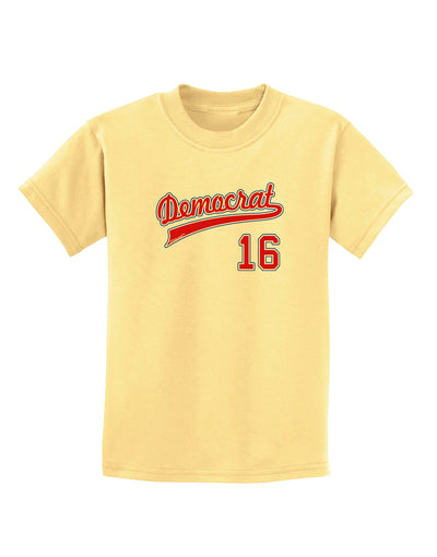 Democrat Jersey 16 Childrens T-Shirt-Childrens T-Shirt-TooLoud-Daffodil-Yellow-X-Small-Davson Sales