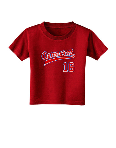 Democrat Jersey 16 Toddler T-Shirt Dark-Toddler T-Shirt-TooLoud-Red-2T-Davson Sales