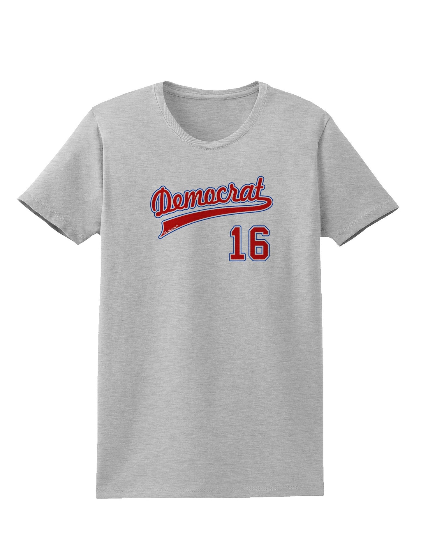 Democrat Jersey 16 Womens T-Shirt-Womens T-Shirt-TooLoud-AshGray-X-Small-Davson Sales
