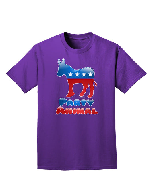 Democrat Party Animal Adult Dark T-Shirt-Mens T-Shirt-TooLoud-Purple-Small-Davson Sales