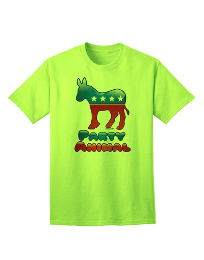 Democrat Party Animal Adult T-Shirt-unisex t-shirt-TooLoud-Neon-Green-Small-Davson Sales