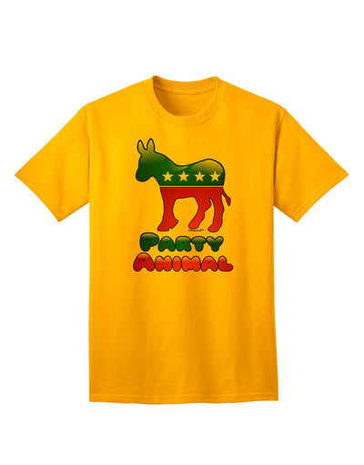 Democrat Party Animal Adult T-Shirt-unisex t-shirt-TooLoud-Gold-Small-Davson Sales