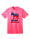 Democrat Party Animal Adult T-Shirt-unisex t-shirt-TooLoud-Neon-Pink-Small-Davson Sales