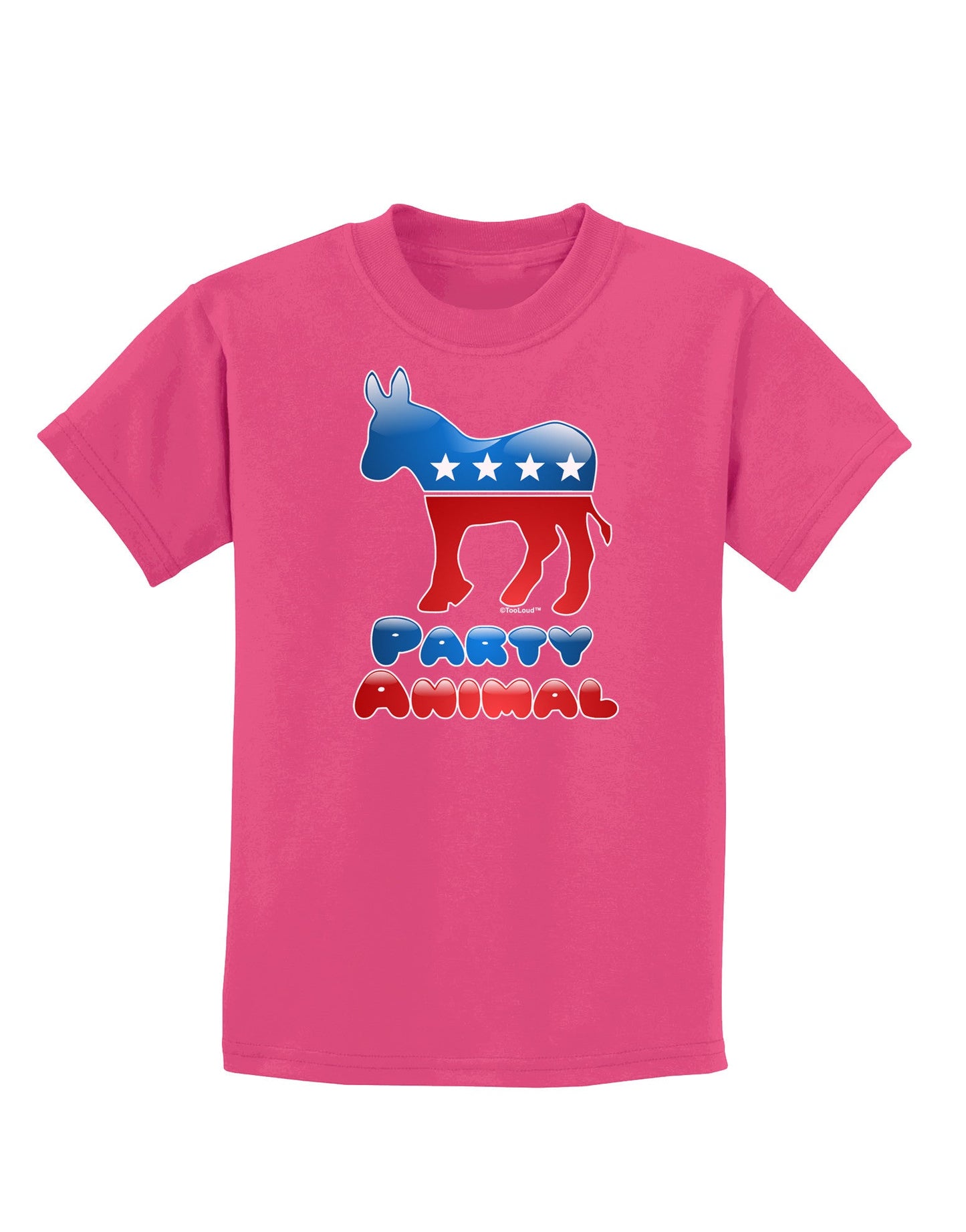 Democrat Party Animal Childrens Dark T-Shirt-Childrens T-Shirt-TooLoud-Sangria-X-Small-Davson Sales