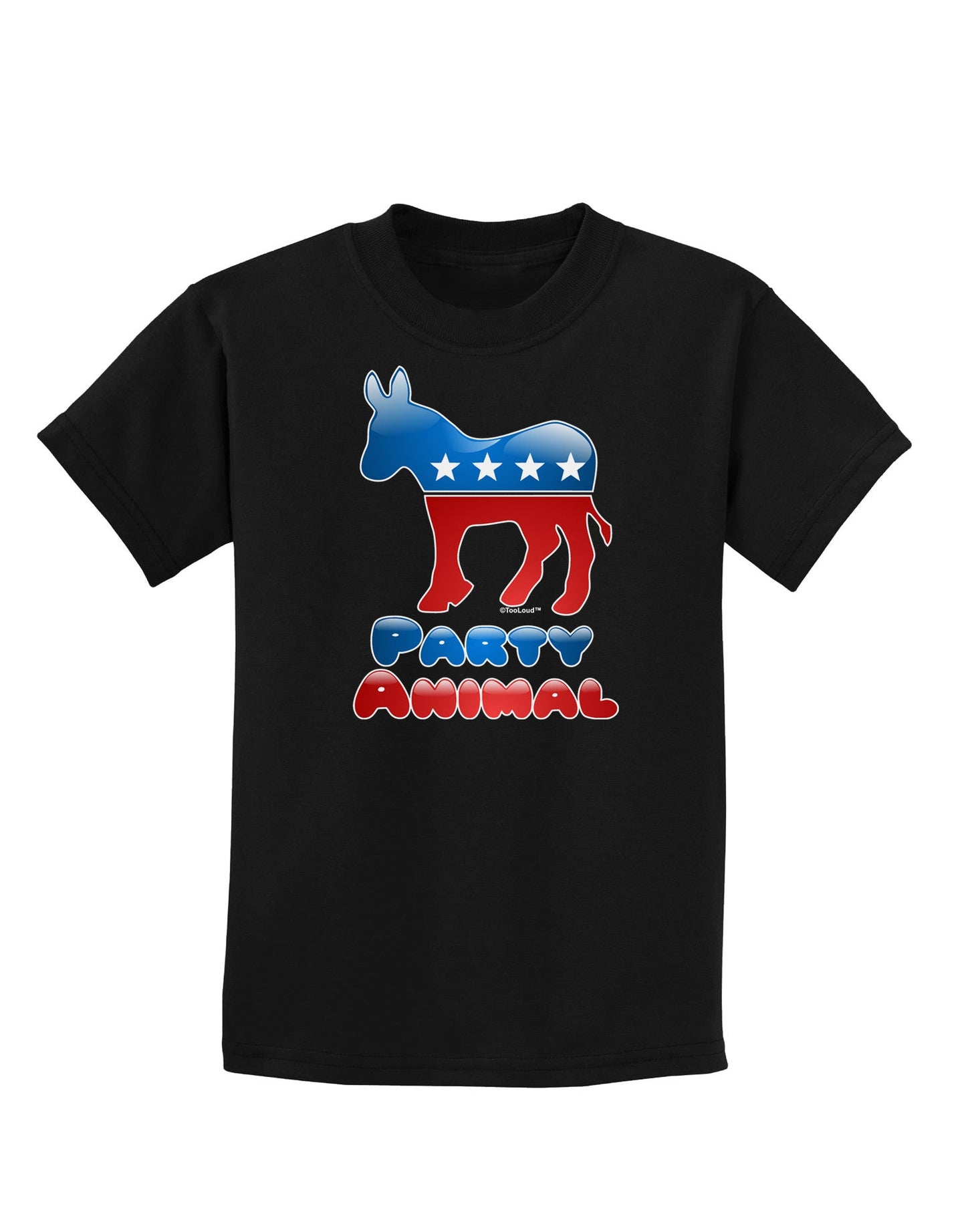 Democrat Party Animal Childrens Dark T-Shirt-Childrens T-Shirt-TooLoud-Black-X-Small-Davson Sales