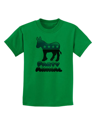 Democrat Party Animal Childrens T-Shirt-Childrens T-Shirt-TooLoud-Kelly-Green-X-Small-Davson Sales