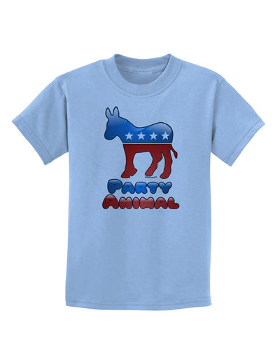 Democrat Party Animal Childrens T-Shirt-Childrens T-Shirt-TooLoud-Light-Blue-X-Small-Davson Sales