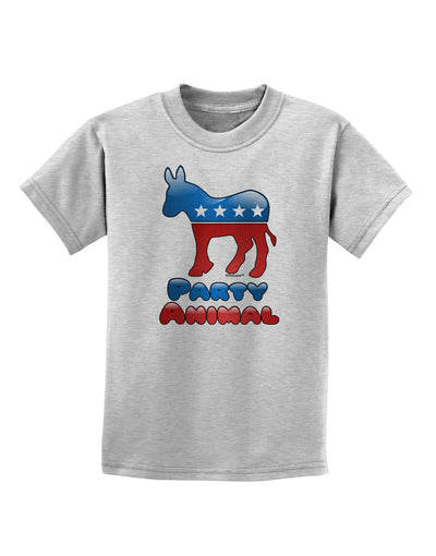 Democrat Party Animal Childrens T-Shirt-Childrens T-Shirt-TooLoud-AshGray-X-Small-Davson Sales