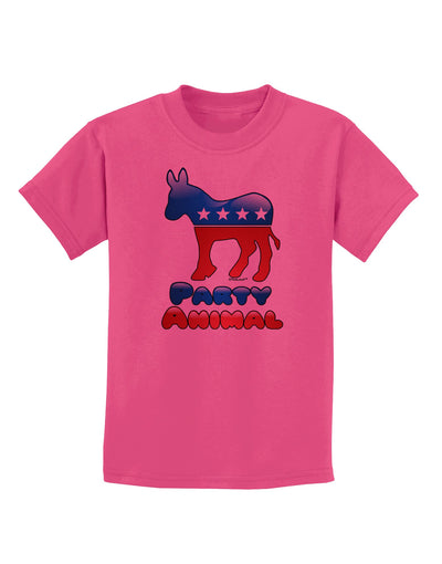 Democrat Party Animal Childrens T-Shirt-Childrens T-Shirt-TooLoud-Sangria-X-Small-Davson Sales