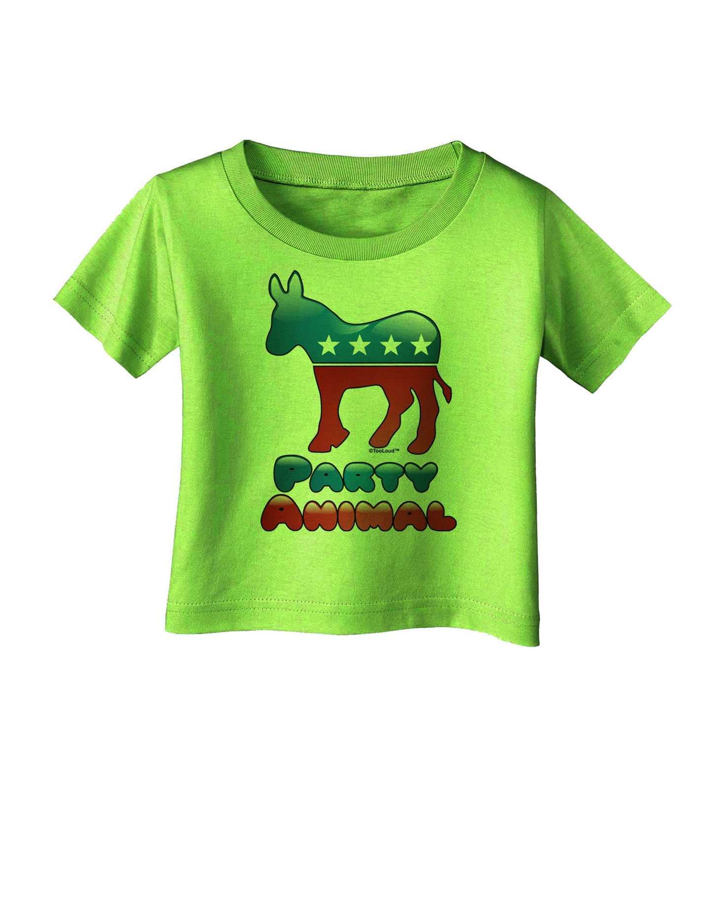Democrat Party Animal Infant T-Shirt-Infant T-Shirt-TooLoud-Lime-Green-06-Months-Davson Sales