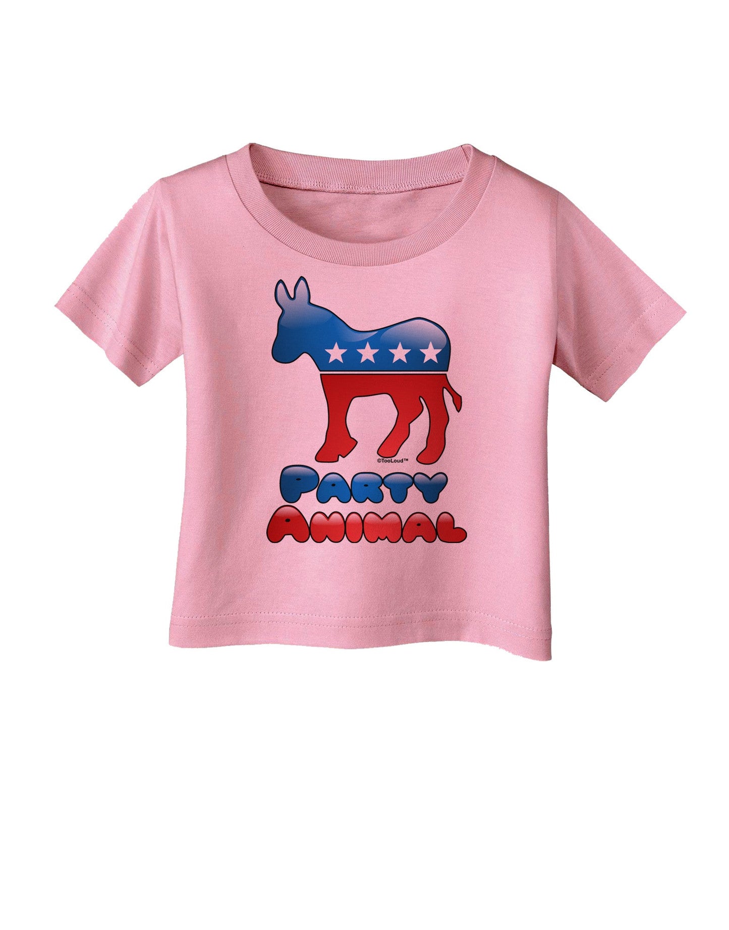 Democrat Party Animal Infant T-Shirt-Infant T-Shirt-TooLoud-Candy-Pink-06-Months-Davson Sales