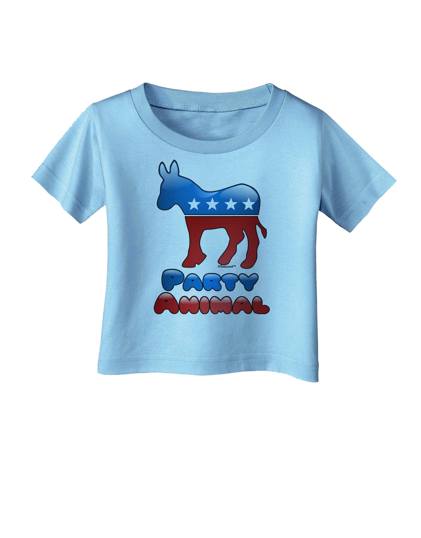 Democrat Party Animal Infant T-Shirt-Infant T-Shirt-TooLoud-Aquatic-Blue-06-Months-Davson Sales