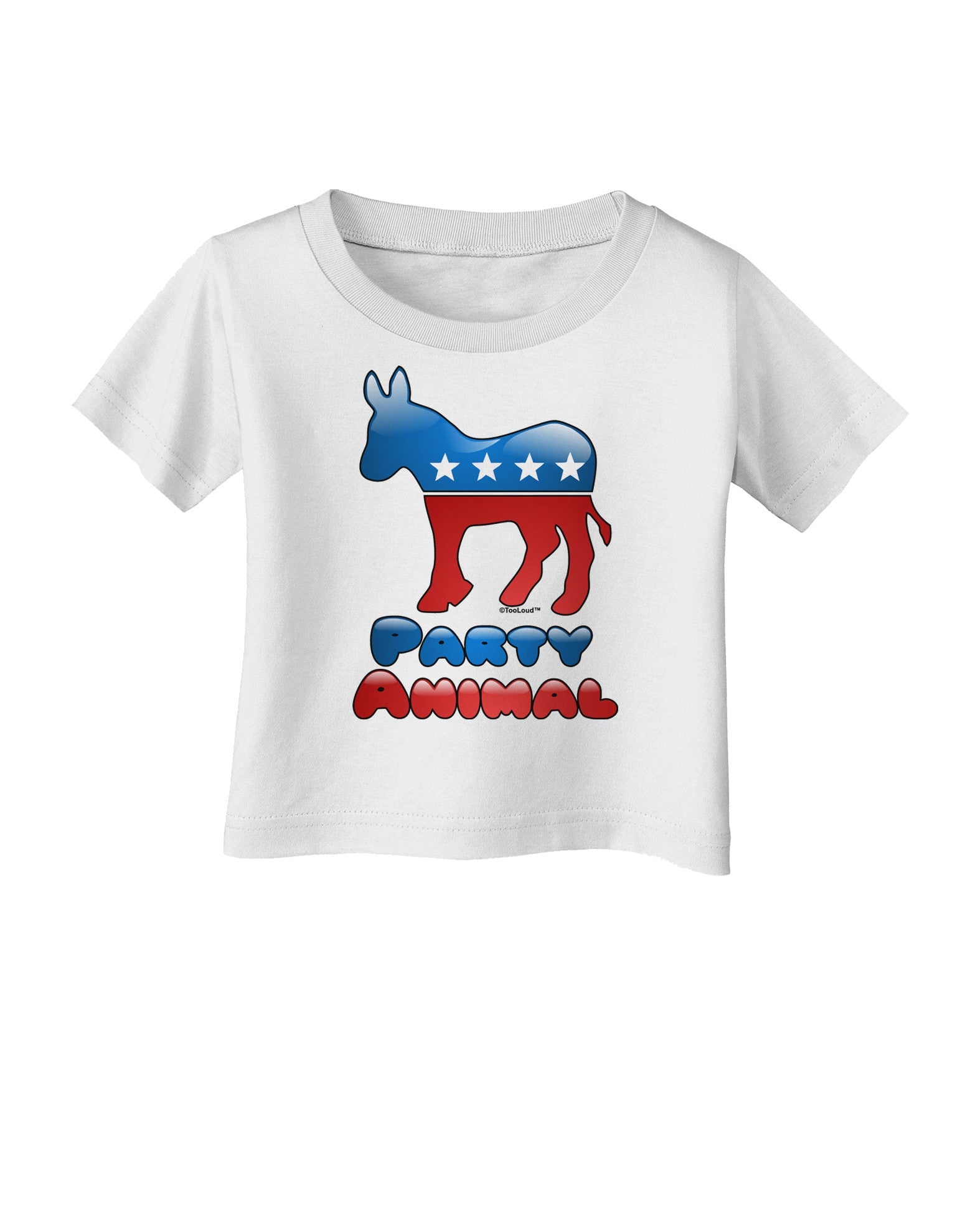 Democrat Party Animal Infant T-Shirt-Infant T-Shirt-TooLoud-White-06-Months-Davson Sales