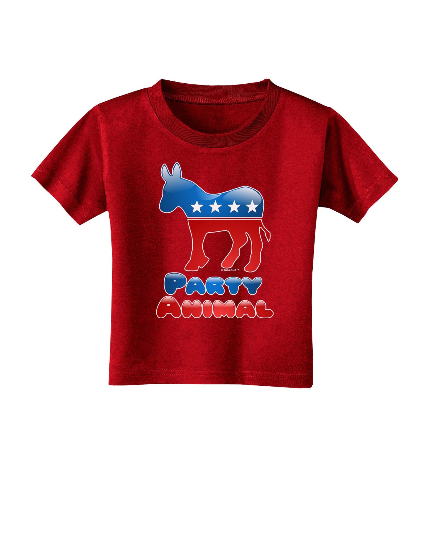Democrat Party Animal Toddler T-Shirt Dark-Toddler T-Shirt-TooLoud-Red-2T-Davson Sales