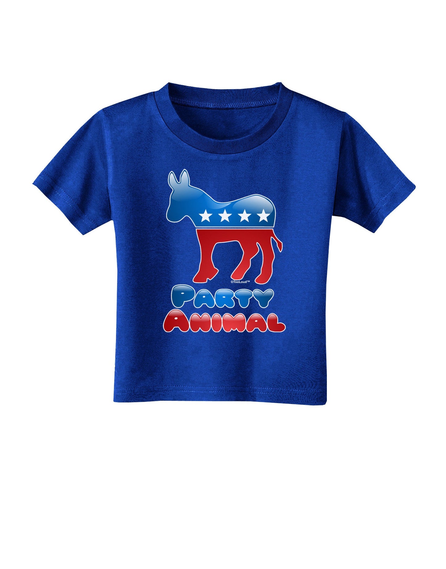 Democrat Party Animal Toddler T-Shirt Dark-Toddler T-Shirt-TooLoud-Royal-Blue-2T-Davson Sales