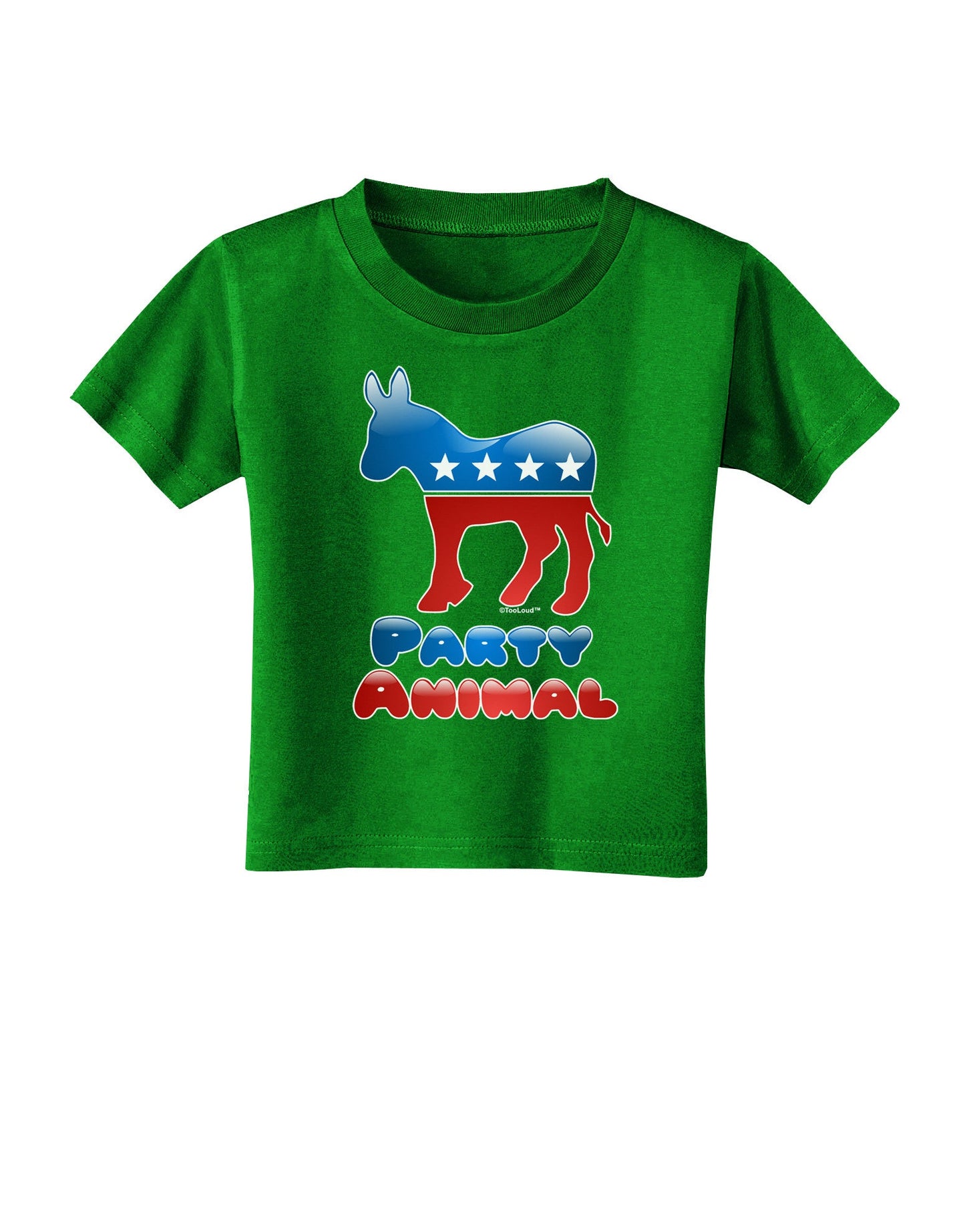 Democrat Party Animal Toddler T-Shirt Dark-Toddler T-Shirt-TooLoud-Clover-Green-2T-Davson Sales