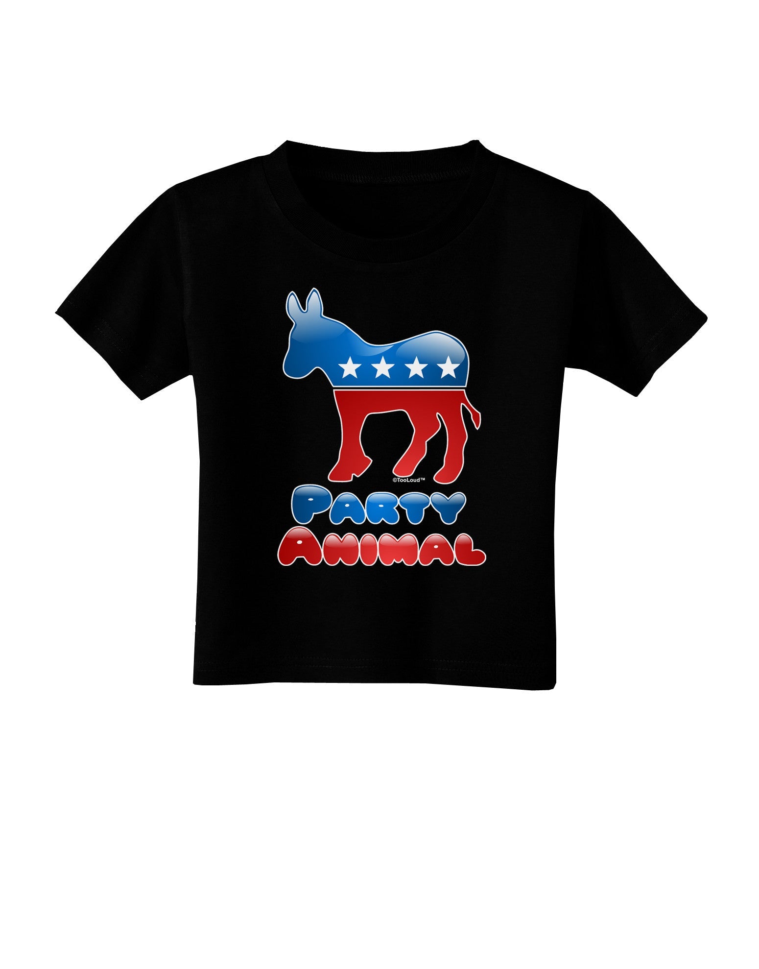 Democrat Party Animal Toddler T-Shirt Dark-Toddler T-Shirt-TooLoud-Black-2T-Davson Sales