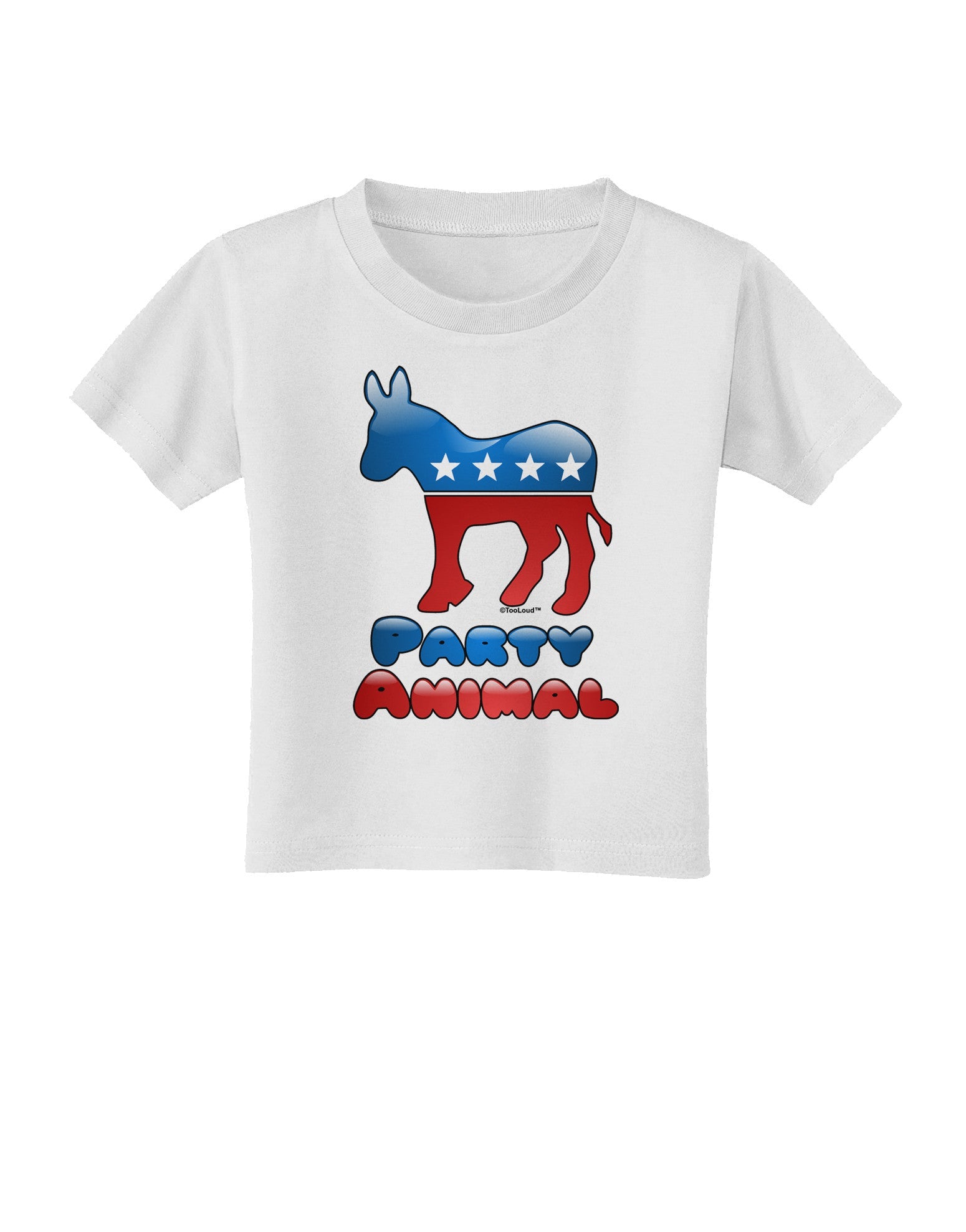 Democrat Party Animal Toddler T-Shirt-Toddler T-Shirt-TooLoud-White-2T-Davson Sales