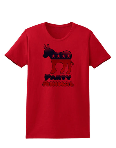 Democrat Party Animal Womens T-Shirt-Womens T-Shirt-TooLoud-Red-X-Small-Davson Sales