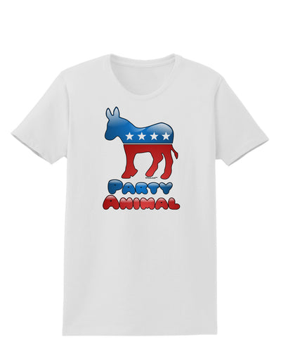 Democrat Party Animal Womens T-Shirt-Womens T-Shirt-TooLoud-White-X-Small-Davson Sales