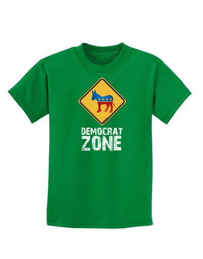 Democrat Zone Childrens Dark T-Shirt-Childrens T-Shirt-TooLoud-Kelly-Green-X-Small-Davson Sales