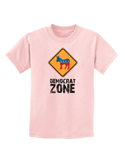 Democrat Zone Childrens T-Shirt-Childrens T-Shirt-TooLoud-PalePink-X-Small-Davson Sales