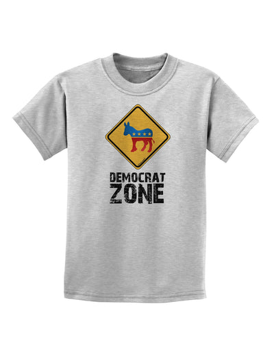 Democrat Zone Childrens T-Shirt-Childrens T-Shirt-TooLoud-AshGray-X-Small-Davson Sales