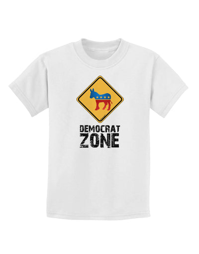 Democrat Zone Childrens T-Shirt-Childrens T-Shirt-TooLoud-White-X-Small-Davson Sales