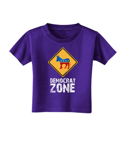 Democrat Zone Toddler T-Shirt Dark-Toddler T-Shirt-TooLoud-Purple-2T-Davson Sales