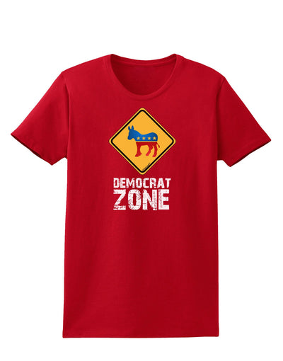 Democrat Zone Womens Dark T-Shirt-TooLoud-Red-X-Small-Davson Sales