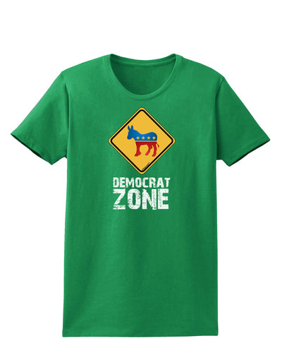 Democrat Zone Womens Dark T-Shirt-TooLoud-Kelly-Green-X-Small-Davson Sales