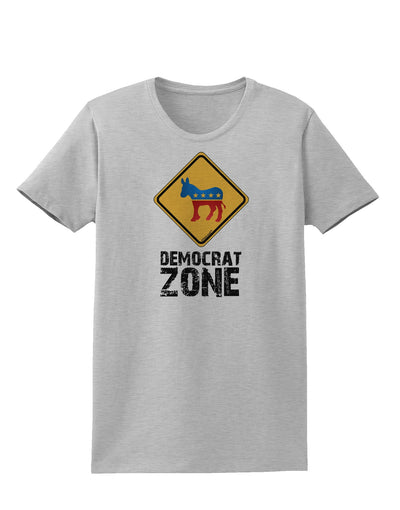 Democrat Zone Womens T-Shirt-Womens T-Shirt-TooLoud-AshGray-X-Small-Davson Sales