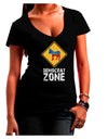 Democrat Zone Womens V-Neck Dark T-Shirt-Womens V-Neck T-Shirts-TooLoud-Black-Juniors Fitted Small-Davson Sales