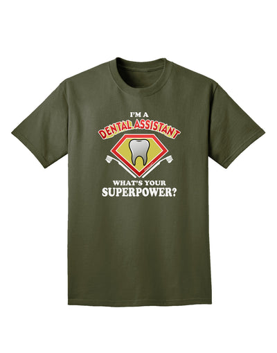 Dental Assistant - Superpower Adult Dark T-Shirt-Mens T-Shirt-TooLoud-Military-Green-Small-Davson Sales