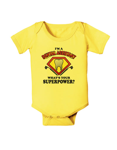 Dental Assistant - Superpower Baby Romper Bodysuit-Baby Romper-TooLoud-Yellow-06-Months-Davson Sales